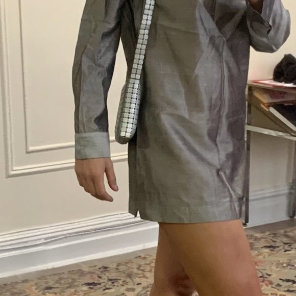 Michael Kors Silk / Cotton Silver Dress - Picture 7 of 12